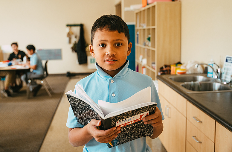 Boy Holding Book